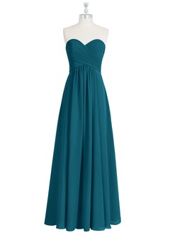 Azazie Yazmin Brautjungfernkleider Wandelbar A-Linie Herzausschnitt Chiffon Kleid Tintenblau image8