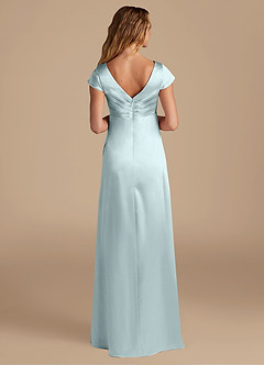 Azazie Allessia Maternity Bridesmaid Dresses A-Line Metallic Satin Floor-Length Dress image5