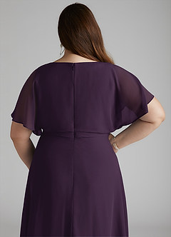 Azazie Aaliyah Modest Bridesmaid Dresses A-Line Scoop Pleated Chiffon Floor-Length Dress image20