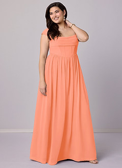 Barbie ♥ Azazie Bridesmaid Dresses Sunset A-Line Corset Chiffon Dress image11