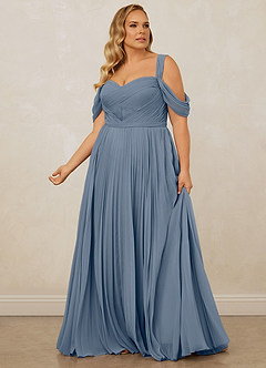 Christian Siriano Bridal for Azazie 1013 Bridesmaid Dresses Twilight A-Line Off the Shoulder Chiffon Dress image13
