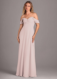 Azazie Kaylyn Bridesmaid Dresses Rose Petal A-Line Ruched Chiffon Dress image6