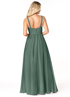 Azazie Chanel Bridesmaid Dresses Sea Moss A-Line Pleated Chiffon Dress image2