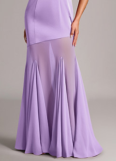 Azazie Uma Final Sale Lilac Mermaid Strapless Chiffon Convertible Dress image6