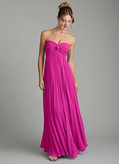 Azazie Tempest Abiti da Damigella Abito Convertibile Impero in Chiffon Corsetto Fucsia image3