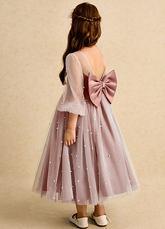 Azazie Trudy Flower Girl Dresses Cedar Rose Ball-Gown Sweetheart Neckline Tulle Dress image7