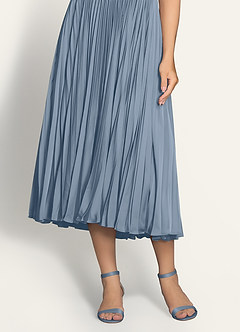 front 매칭 컬러 매트 새틴 원 스트랩 버클 블록 힐 샌들