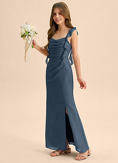 Azazie Jessamine Junior Neptune Mermaid Sweetheart Neckline Chiffon Dress image6