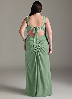 Azazie Jesaphine Bridesmaid Dresses Matcha Sheath Bow Chiffon Dress image9