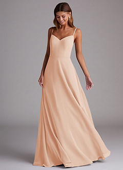 Azazie Marley Bridesmaid Dresses English Rose A-Line Off the Shoulder Chiffon Convertible Dress image5