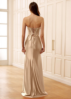 Arizona Champagne Abito da ballo in pizzo con strass e corsetto image2
