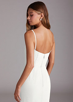 Azazie Saige Bridesmaid Dresses White A-Line Off the Shoulder Chiffon Convertible Dress image9