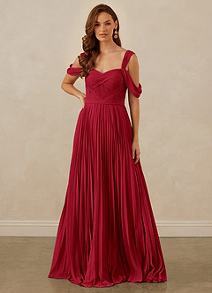 Christian Siriano Bridal for Azazie 1013 Bridesmaid Dresses Scarlet A-Line Off the Shoulder Chiffon Dress image8