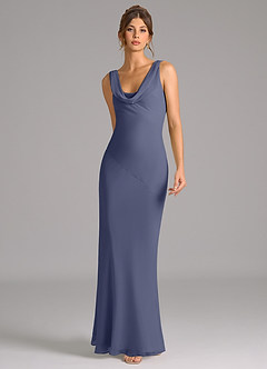 Azazie Rylina Bridesmaid Dresses Stormy Mermaid Pleated Chiffon Dress image3