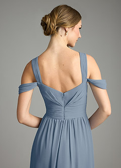 Azazie Lianne Bridesmaid Dresses Twilight A-Line Off the Shoulder Chiffon Dress image6