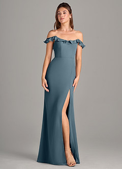 Azazie Callie Bridesmaid Dresses Twilight Mermaid Side Slit Chiffon Convertible Dress image7