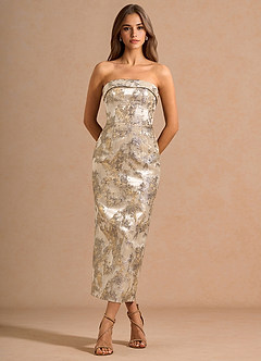 Clytia 금박 은 맥시 드레스 image3