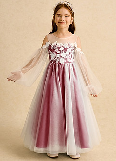 Azazie Zimi Flower Girl Klänningar Klänning Balklänning i Tyll Sweetheart halsringning image2