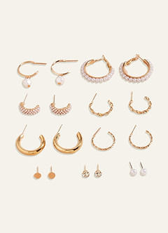 front Conjunto de aretes modernos