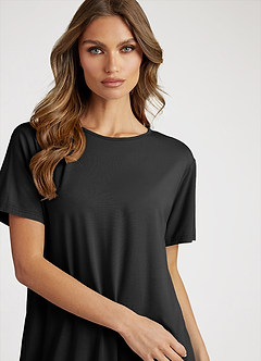 front Bamboo Fiber T-Shirt Dress