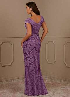 Azazie Roya Mother of the Bride Dresses Wisteria Mermaid Ruched Floral Burnout Dress image3