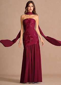 Vestido Merlot Largo Nerissa image5