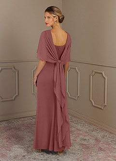 Azazie Dion Mother of the Bride Dresses Desert Rose Sheath Scoop Stretch Crepe Dress image5