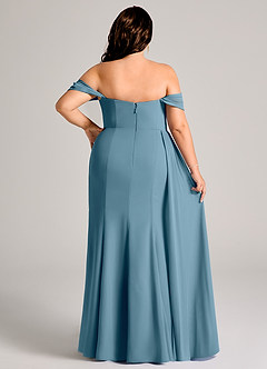 Azazie Amyra Suknie dla druhen Osłona Zza ramienia Szyfon Do ziemi Sukienka image15