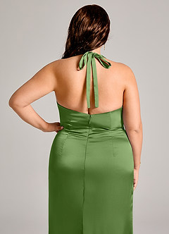 Azazie Valerie Brudtärnklänningar Klä av Sjöjungfru i Stretch Satin Plisserad Basilika image8