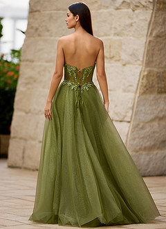 Brilliance Green Glitter Prom Dress image2