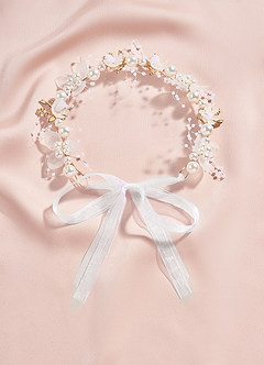 front Princess Style Blommig Pearl Head Crown