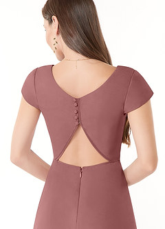 Azazie Hainsly Bridesmaid Dresses Desert Rose A-Line Sweetheart Neckline Chiffon Dress image6