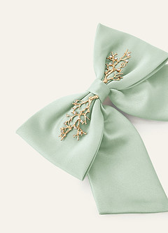 front Pinza para el pelo con lazo de rama de metal de color a juego