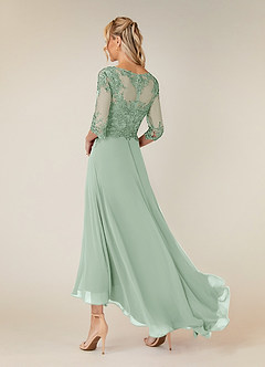 Azazie Monza Mother of the Bride Dresses Agave A-Line Lace Chiffon Dress image4
