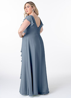 Azazie Omari Bridesmaid Dresses Twilight A-Line Chiffon Dress image8