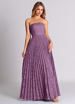 Azazie Mariana Bridesmaid Dresses Wisteria A-Line Strapless Floral Burnout Convertible Dress image5