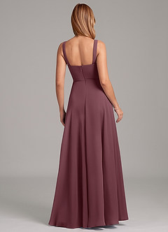 Azazie Shaude Bridesmaid Dresses Sangria A-Line Pleated Chiffon Dress image2