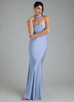 Azazie Marryn Bridesmaid Dresses Ice Mermaid Sweetheart Neckline Stretch Satin Dress image5