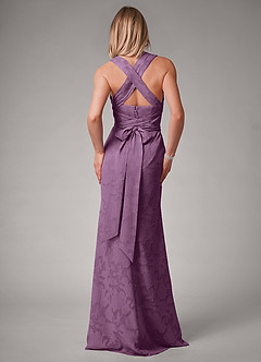 Azazie Luci Bridesmaid Dresses Wisteria Mermaid Pleated Floral Burnout Convertible Dress image2