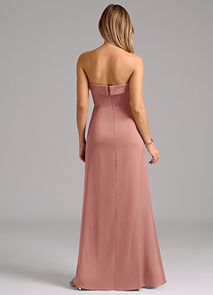 Azazie Aretha Bridesmaid Dresses Rosette A-Line Strapless Stretch Satin Convertible Dress image7