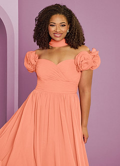 Barbie ♥ Azazie Bridesmaid Dresses Sunset A-Line Off the Shoulder Chiffon Convertible Dress image20