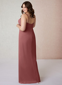 Azazie Tayla Bridesmaid Dresses Amethyst Sheath Square Neckline Chiffon Dress image9