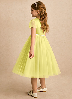 Azazie Kaylor Flower Girl Klänningar Klänning A-linje i Tyll Plisserad image6
