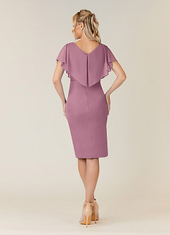 Azazie Waverly Mother of the Bride Dresses Vintage Mauve Sheath Pleated Mesh Dress image2