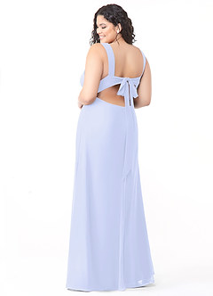 Azazie Christiana Bridesmaid Dresses Lavender A-Line V-Neck Pleated Chiffon Dress image8