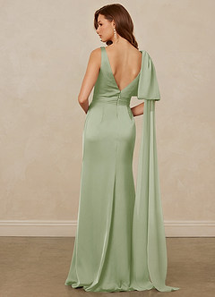 Christian Siriano Bridal for Azazie 1011 Bridesmaid Dresses Plunging Stretch Satin Mermaid Dress image2