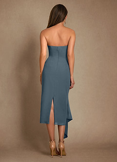 Azazie Dinanta Mother of the Bride Dresses Twilight Column Pleated Chiffon Dress image3