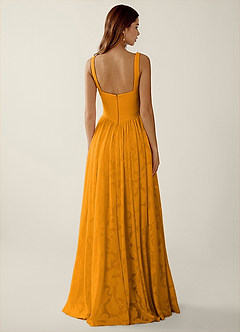 Megan Butterscotch Lace A-line Prom Dress image2