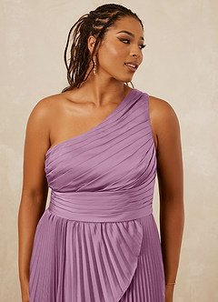 Christian Siriano Bridal for Azazie 1008 Bridesmaid Dresses Wisteria A-Line One Shoulder Stretch Satin Dress image12