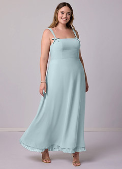 Barbie ♥ Azazie Bridesmaid Dresses Mist A-Line Pleated Chiffon Dress image10